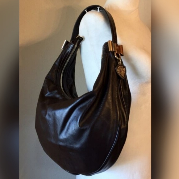 Authentic Black Leather Gucci HOBO bag - Picture 1 of 8